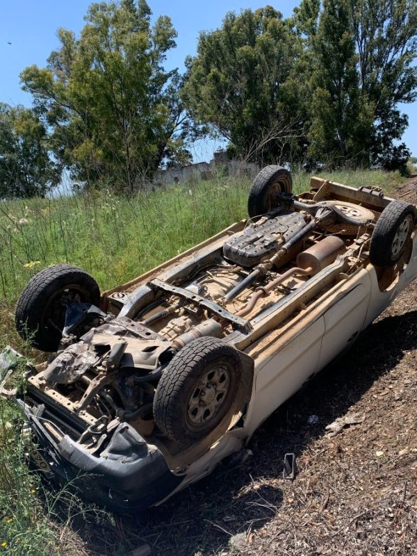 Varios heridos tras volcar un coche en la A-472, en Niebla